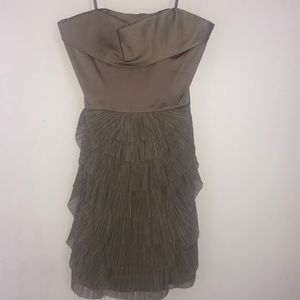 BCBG MaxAzria taupe strapless dress